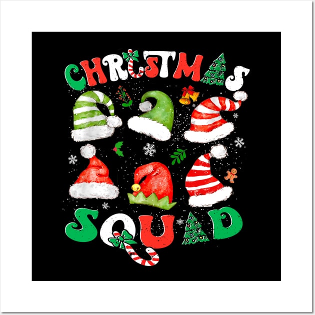 Chirstmas Squad Hats Funny Wall Art by kyoiwatcher223